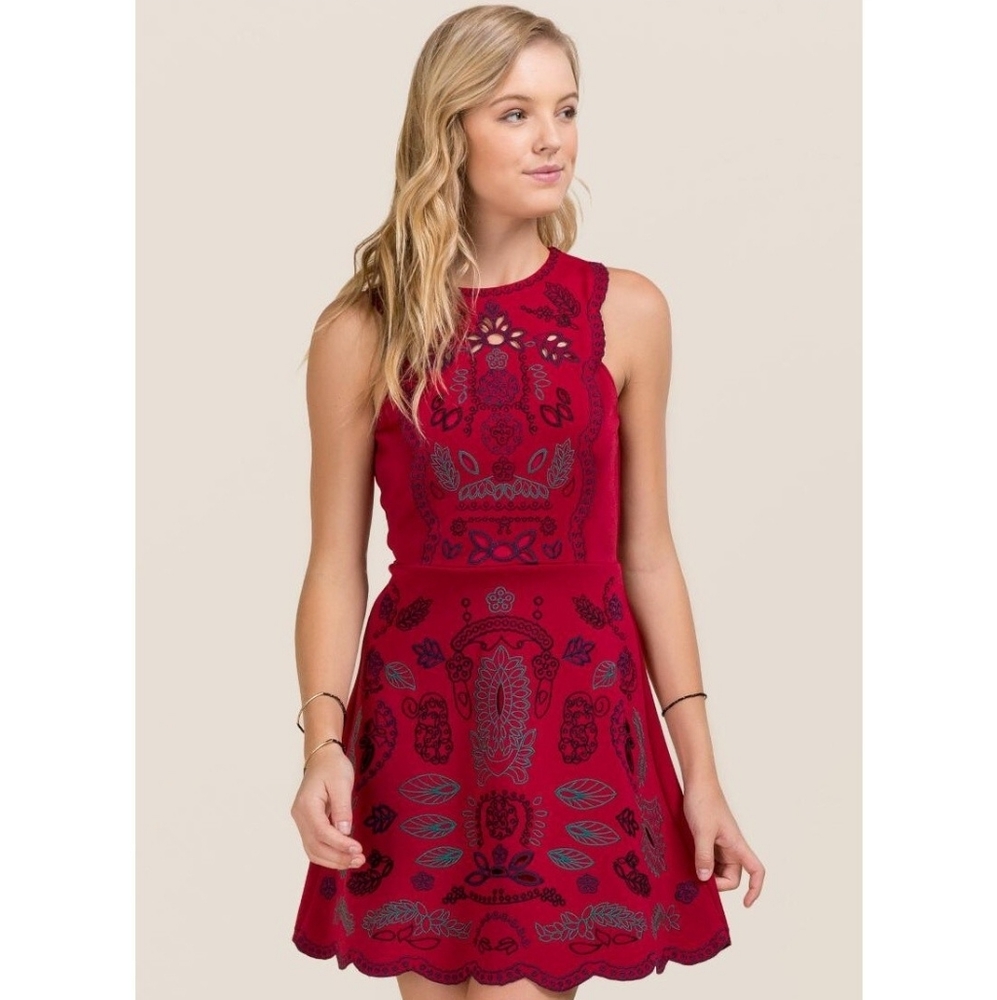 Maile Embroidered Runway Dress